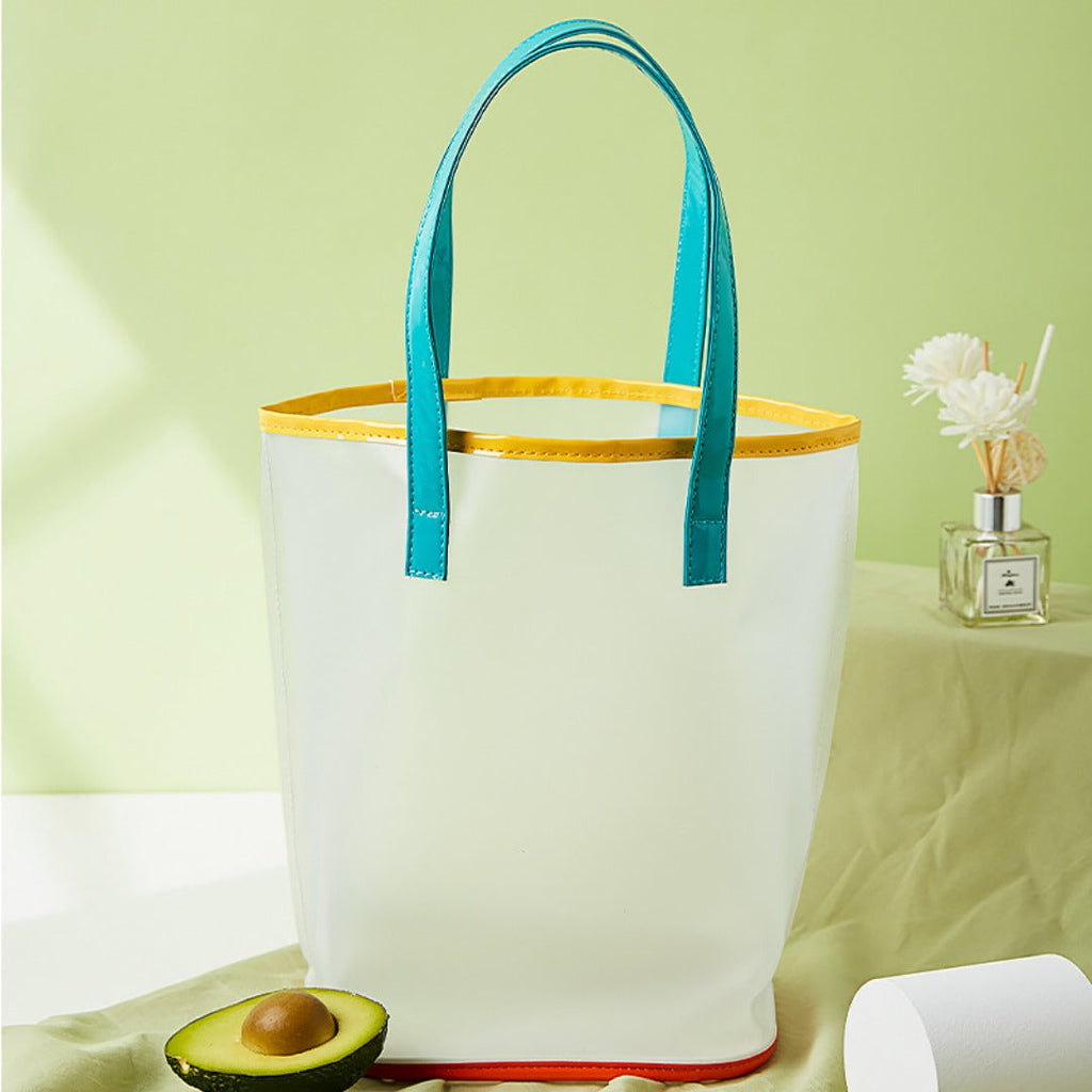 Frosted translucent PVC jelly bag, portable large-capacity beach bag, swimming bag, - SJB-DIAMOND ELITES