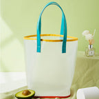 Frosted translucent PVC jelly bag, portable large-capacity beach bag, swimming bag, - SJB-DIAMOND ELITES