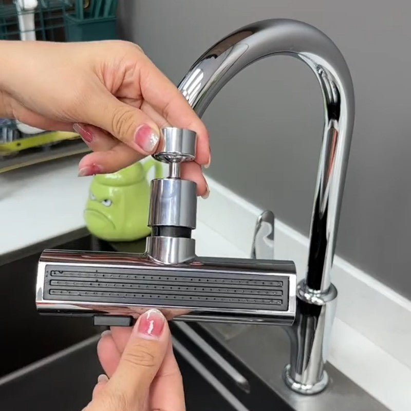 Kitchen Faucet Waterfall Outlet Splash Proof Universal Rotating Bubbler Multifunctional Water Nozzle Extension Kitchen Gadgets Pi-Mart