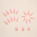 Heart Stripe Fake Nails Pi-Mart