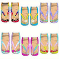 6 Pairs 3D Colorful Toe Slipper Socks, Funny & Trendy Low Cut Ankle Socks, Women's Stockings & Hosiery Lootquake LLC