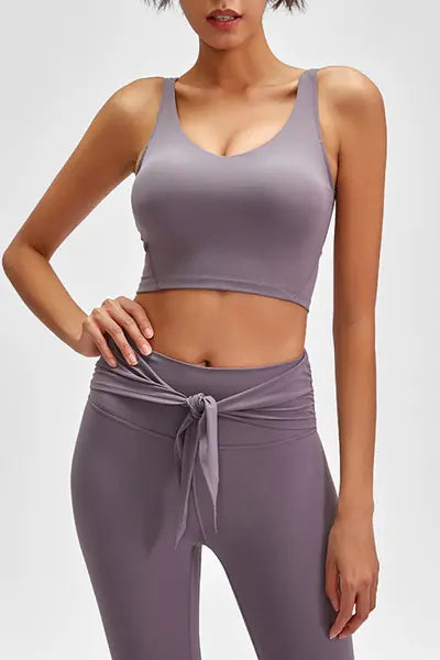 Millennia Scoop Back Sports Bra THRIXINE