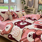 Washed Cotton Bed Sheet Quilt Cover Four-piece Set Pi-Mart