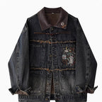 Original Children's Fun Embroidered Brushed Denim Jacket For Autumn Lootquake LLC