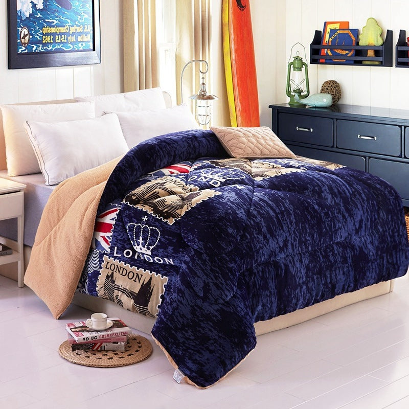 Lamb Velvet Quilt Keeps Warm For Two In Winter Pi-Mart