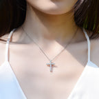 Moissanite Cross Pendants For Women Pi-Mart