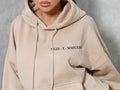 Women's Roman Numeral Printed Hoodie Pi-Mart