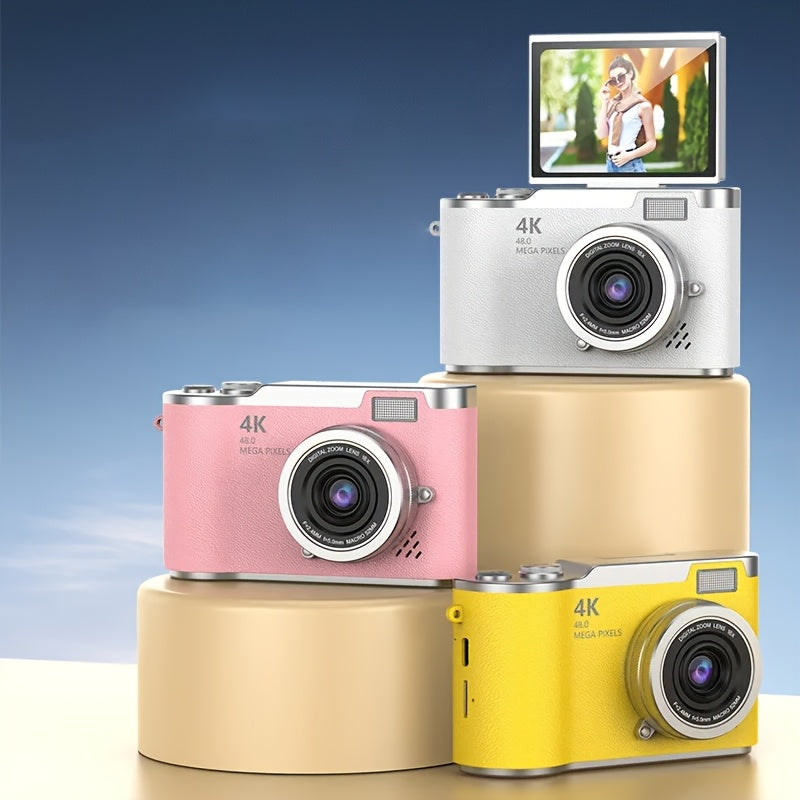 New high-definition digital camera Simple operation of buttons to take photos and videos Beginner entry CCD card machine surprise gift for friends You can choose to use a 32G memory card for direct storage and use portable-mu Lootquake LLC