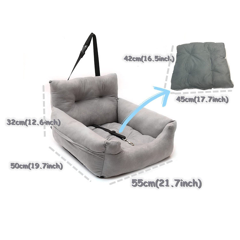Pet Cathouse Doghouse Car Sofa Pet Bed Co-driving Seat Pi-Mart