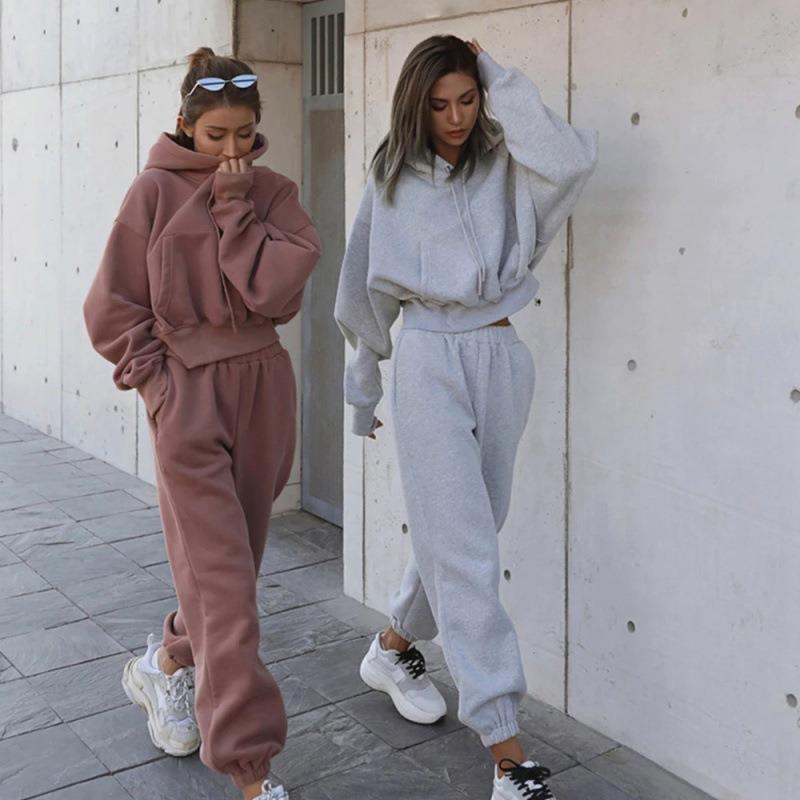 Autumn And Winter Women's New Casual Hoodie Coat Sports Suit Pi-Mart