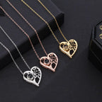 Romantic Love Tree  Languages I Love You Necklace