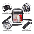 PVC transparent small shoulder crossbody bag, portable waterproof shopping bag, beach multi-functional storage bag - SJB-DIAMOND ELITES