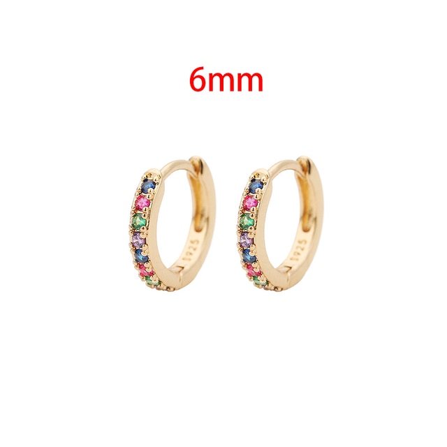 Stainless Steel Minimalist Huggie Hoop Earrings Pi-Mart