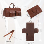 Large Capacity Men's Leather Suit Storage Bag - SJB-DIAMOND ELITES