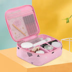 Travel portable large capacity cosmetic bag, printed nylon cosmetic storage bag, cosmetic case, toilet bag, makeup bag organizer, makeup bag with compartments, - SJB-DIAMOND ELITES