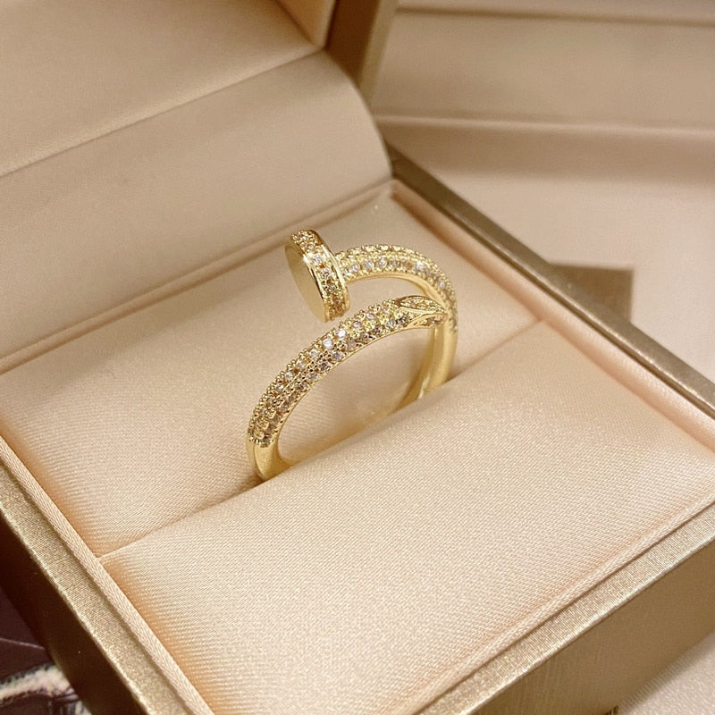 Classic Korean Style Copper Zircon Ring Pi-Mart