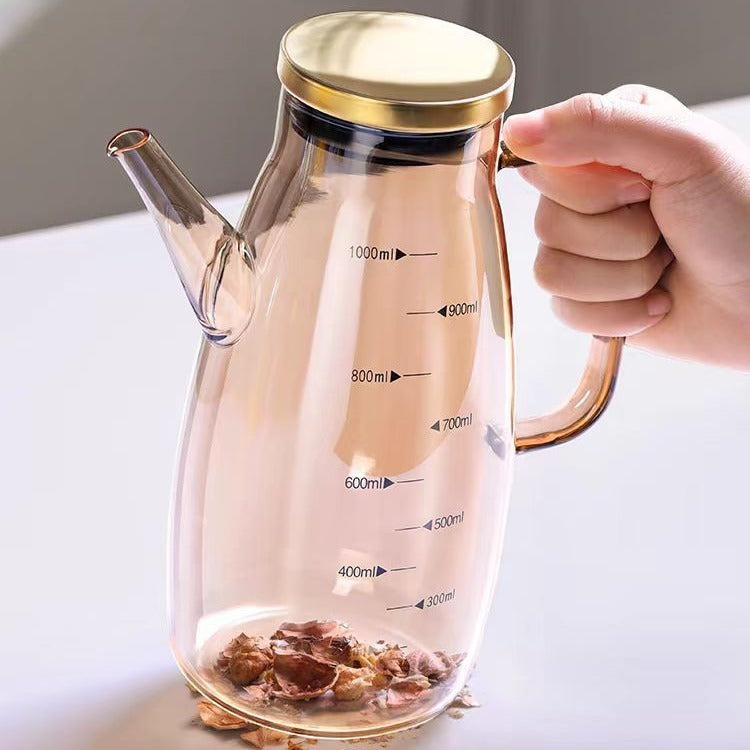 Home Kitchen Oiler Borosilicate Glass Condiment Bottle Pi-Mart