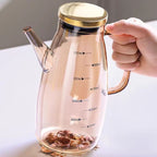 Home Kitchen Oiler Borosilicate Glass Condiment Bottle Pi-Mart