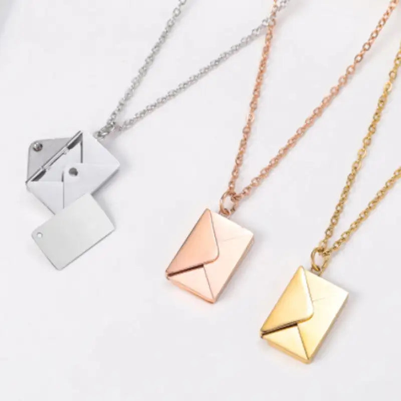 Fashion Jewelry Envelop Necklace Women Lover Letter Pendant Best Gifts For Girlfriend Lootquake LLC
