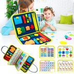 New Busy Book Children's Busy Board Dressing And Buttoning Learning Baby Early Education Preschool Sensory Learning Toy Pi-Mart