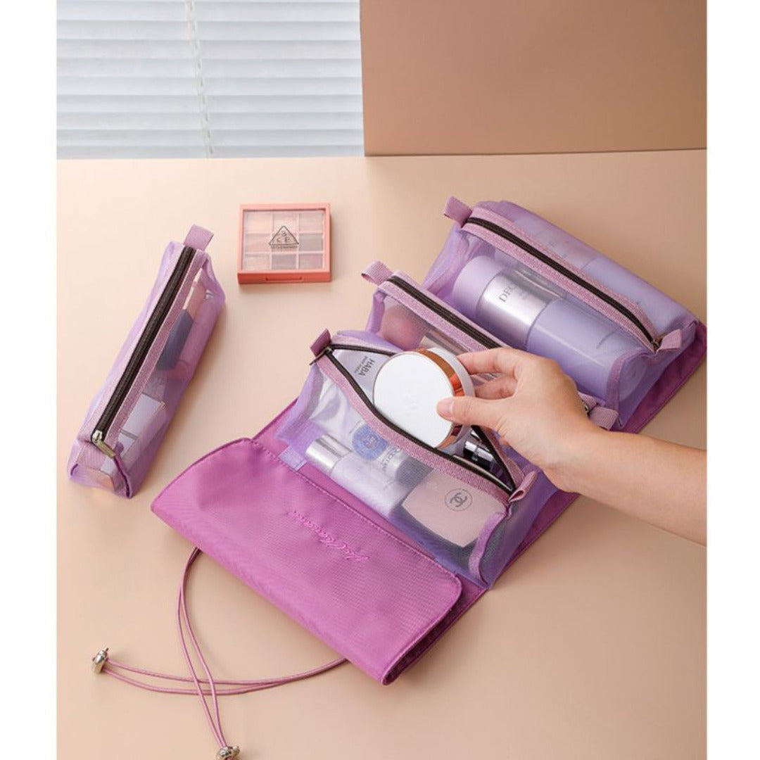 Travel portable large capacity makeup bags,Makeup bag organizers,Can be split into four-in-one cosmetic bag, toiletries and makeup storage bag, Toiletry Bag organizer, - SJB-DIAMOND ELITES