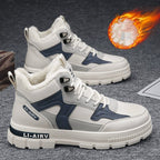 Winter Thickened Velvet Warm Ankle Boots Men Outdoor Subzero Anti-cold Anti-ski Snow Boots Outdoor Casual Walking Running Flat Shoes Pi-Mart