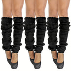 3 Pairs Of Ribbed-knitting Leg Warmer, Fashionable Winter Thermal JK Streetwear Casual Long Leg Warmer Socks For Women And Girls Lootquake LLC