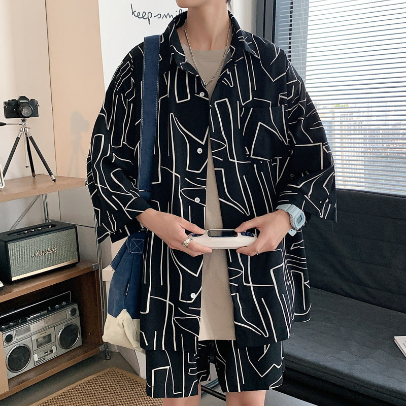 Shirt Five-point Pants Ice Silk Suit Lootquake LLC