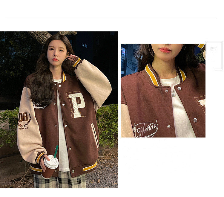 Tide American High Street Hip-hop Student Jacket Top Pi-Mart
