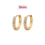 Stainless Steel Minimalist Huggie Hoop Earrings Pi-Mart