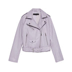 Women's Motorcycle Leather Jackets Autumn New Pi-Mart