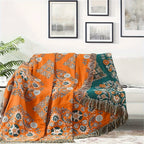 Double-Sided Tassel Sofa Cover for All Seasons - Soft and Durable Sofa Blanket for Ramadan and Beyond Lootquake LLC
