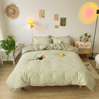 Student Dormitory Thick Sanded Aloe Cotton Four-piece Set Bed Linen Quilt Cover Bedding Pi-Mart