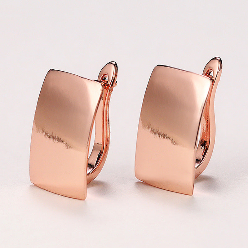 Earrings Rectangular Earrings Rose Gold Ear Clip Pi-Mart