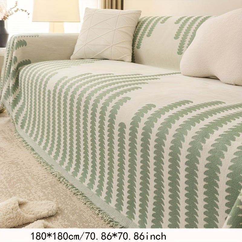 1pc Soft Chenille Sofa Protector - All-Season Universal Fit, Anti-Cat Scratch, Stain-Resistant, Plush Throw Blanket, Living Room and Bedroom Decor Essential - Easy Care, Machine Washable, and Durable Lootquake LLC