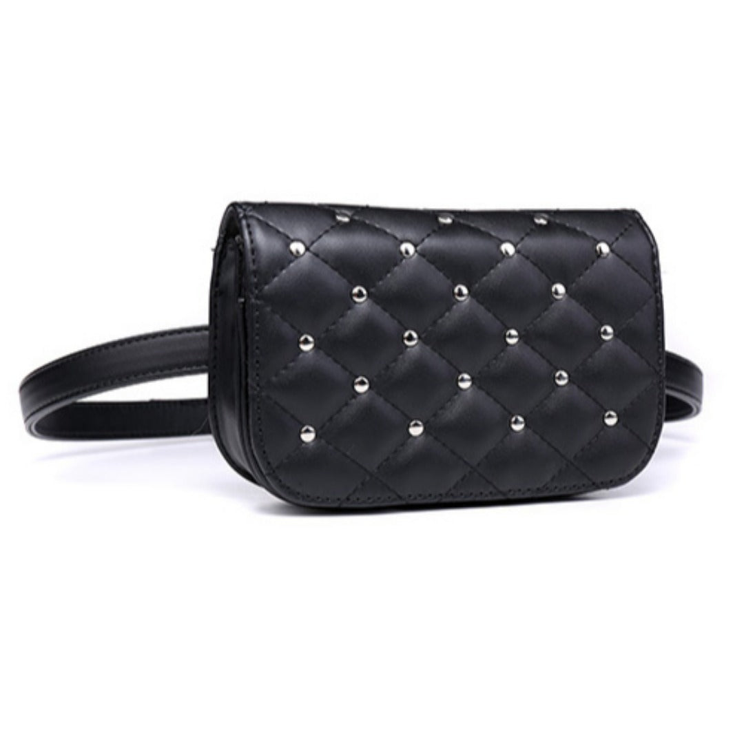 Rivet Women's Small Fanny Pack – Fashionable Casual Waist Bag for Travel, Sports, Holiday, Running, and Beach – Compact, Stylish, and Functional - SJB-DIAMOND ELITES