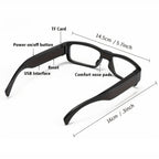 HD 1080P Smart Glasses Camera | Digital Video Recorder, 64GB Memory Card, Black ABS Frame, Rechargeable Battery, Eye Protection, HD Lens, Lightweight & Stylish Design, Sports Action Camera Lootquake LLC