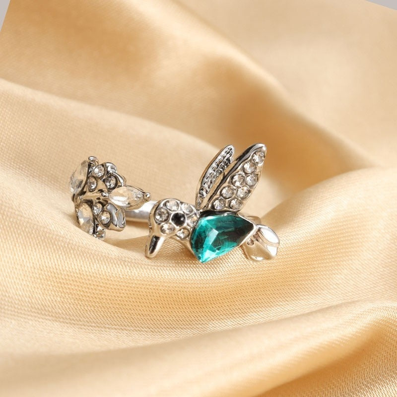 Hummingbird Jewelry Set Silver Plated Chain Necklace Stud Pi-Mart