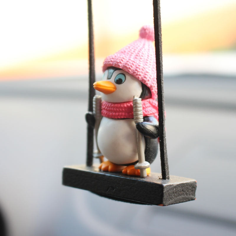 Swing Sled Penguin Car Pendant - SJB-DIAMOND ELITES