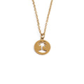 Titanium Steel Hollow Coconut Tree Pendant Neck Accessories Men Pi-Mart