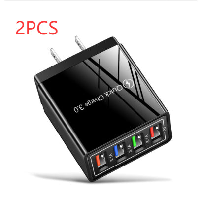 USB Charger Quick Charge 3.0 4 Phone Adapter For Tablet Portable Wall Mobile Charger Fast Charger Pi-Mart