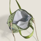 Fashion avocado green portable tote bag, fashionable large-capacity shopping bag, shoulder bag with change bag.