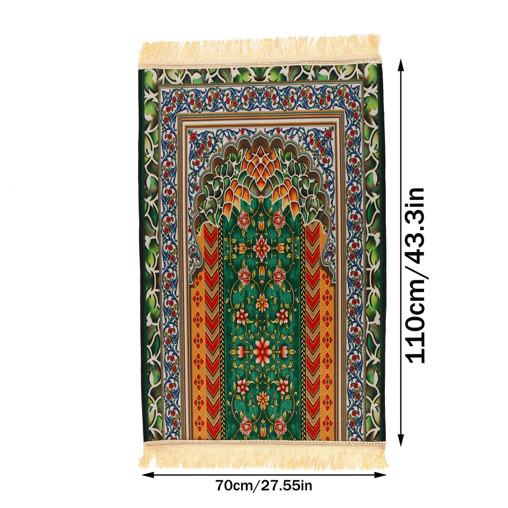 1pc Luxury Muslim Prayer Mat, Non-Slip Printed Islamic Kabah, Soft Worship Cushion, Meditation Rug, Pilgrimage Blanket, Islamic Prayer Carpet, Ideal Islamic Gift Lootquake LLC