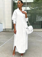 Long-sleeved Casual Shirts And Dresses With Multiple Wear Methods. - SJB-DIAMOND ELITES