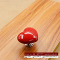 Wardrobe Drawer Cabinet Door Color Heart-shaped Ceramic Handle Pi-Mart