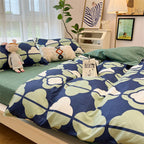 Washed Cotton Bed Sheet Quilt Cover Four-piece Set Pi-Mart