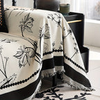 1pc Soft & Cozy Chenille Reversible Sofa Cover Blanket - Double-Sided Retro Design, Sofa Protective Cover, Soft Couch Throw, Slipcover for Bedroom, Office, Living Room, Home Decor - Easy Care, Stain Resistant, Machine Washabl