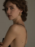 Irregular Twist Texture Light Luxury Earrings