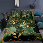 Digital Printing Geometric Quilt Cover Digital Printing Three-piece Set Pi-Mart