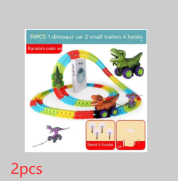 Children's Roller Coaster Dinosaur Track Electric Plastic Toy Pi-Mart